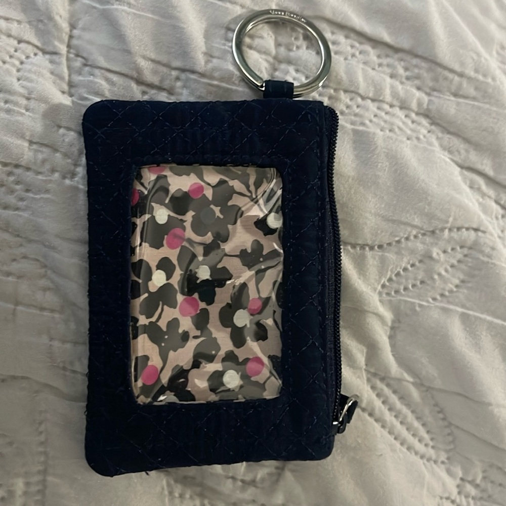 Vera Bradley Black RFI petite zip around wallet